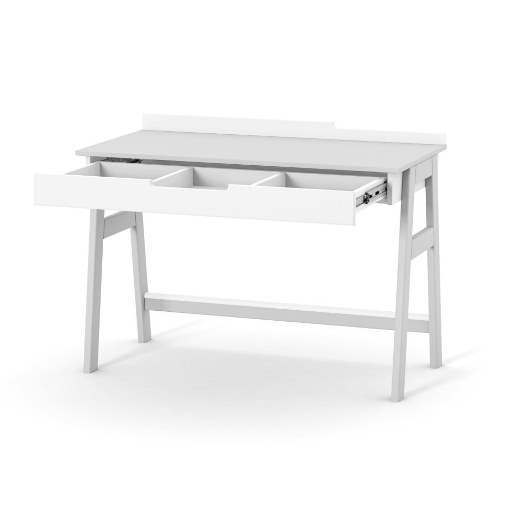 Dětský psací stůl Lussi Gekko Kids, Bílá / Šedá